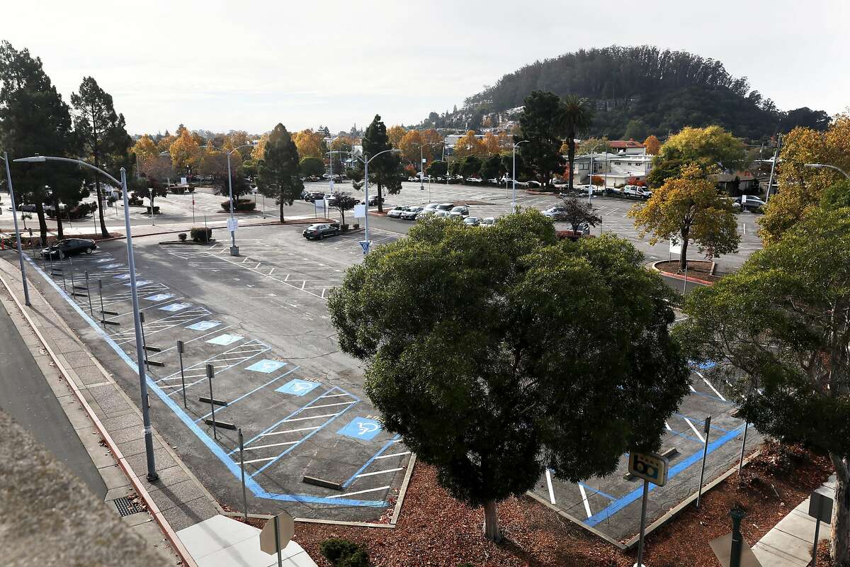 The BART El Cerrito Plaza Station parking lot, which is to be the location of 800 units of new housing.