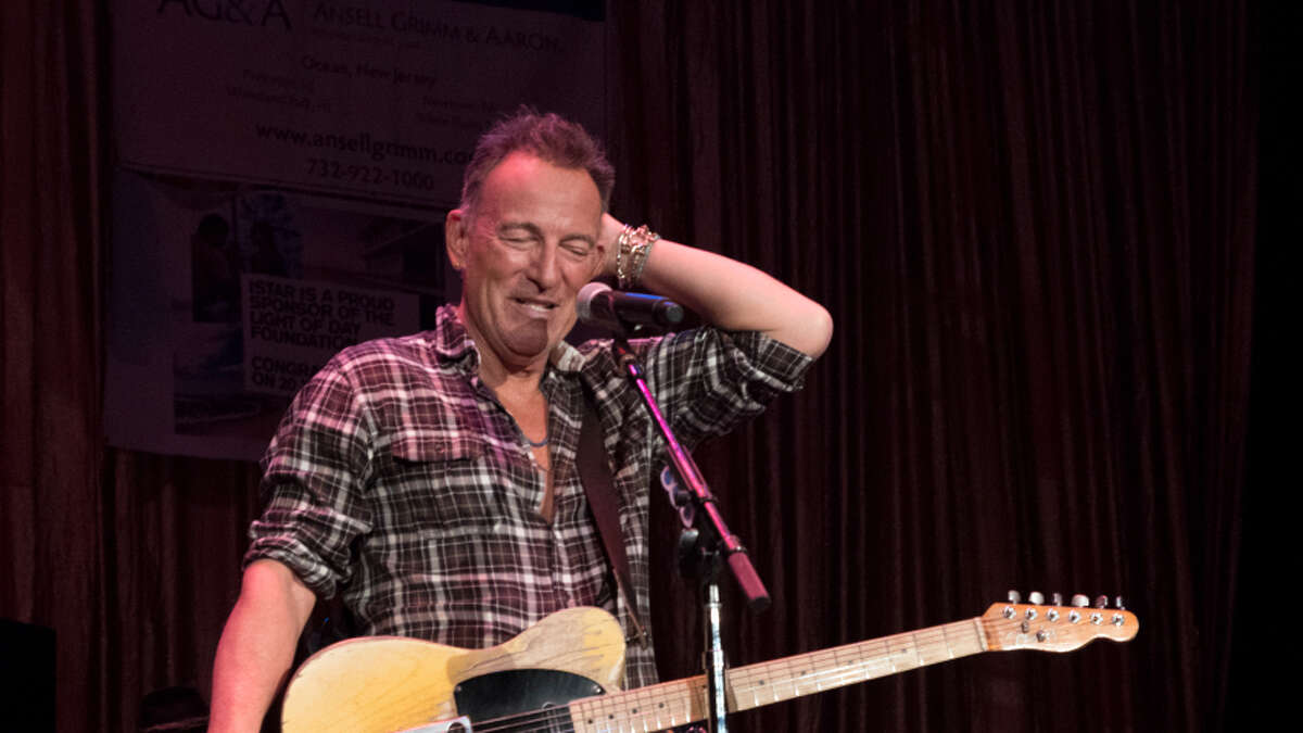 ASBURY PARK, NJ - JANUARY 18, 2020: Bruce Springsteen makes a surprise appearance during Bob's Birthday Bash at the Light of Day Winterfest at Paramount Theatre on Jan. 18. (Photo by Debra L Rothenberg/Getty Images)