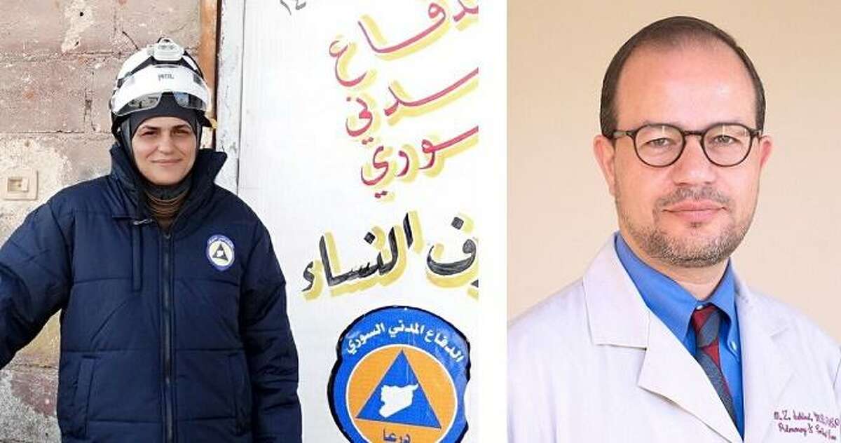Syrian Mayson Almisri of the Syria Civil Defense (the White Helmets) and Dr. Zaher Sahloul of Chicago, a Syrian American, will receive the Gandhi Peace Award Saturday from the group Promoting Enduring Peace.
