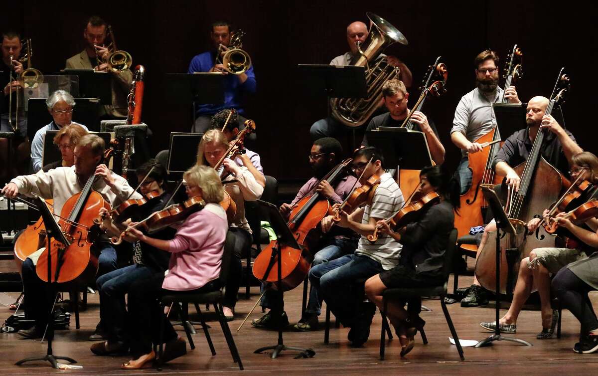 The San Antonio Symphony, shown in rehearsal in 2016, will return to the stage of the Tobin Center for the Performing Arts for the first time in nearly a year in February.