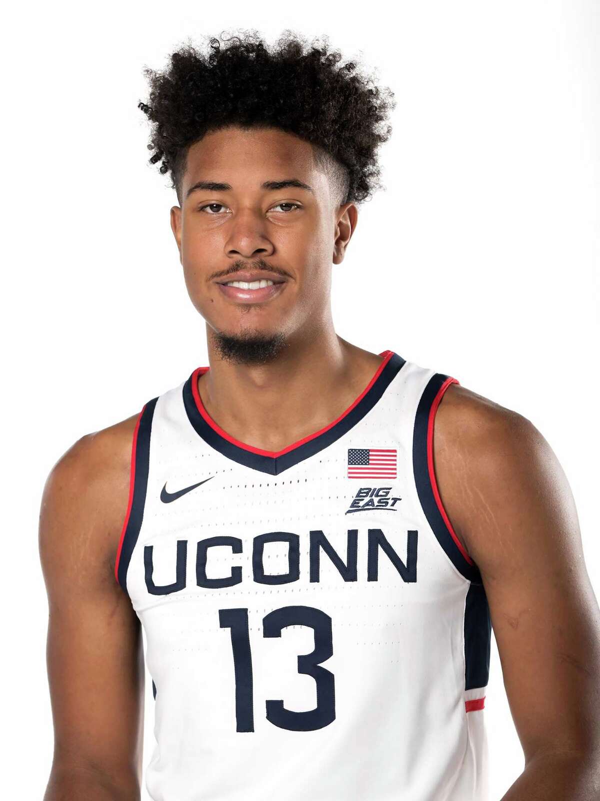 UConn redshirt feshman forward Richie Springs, 2020-2021 men's basketball season.