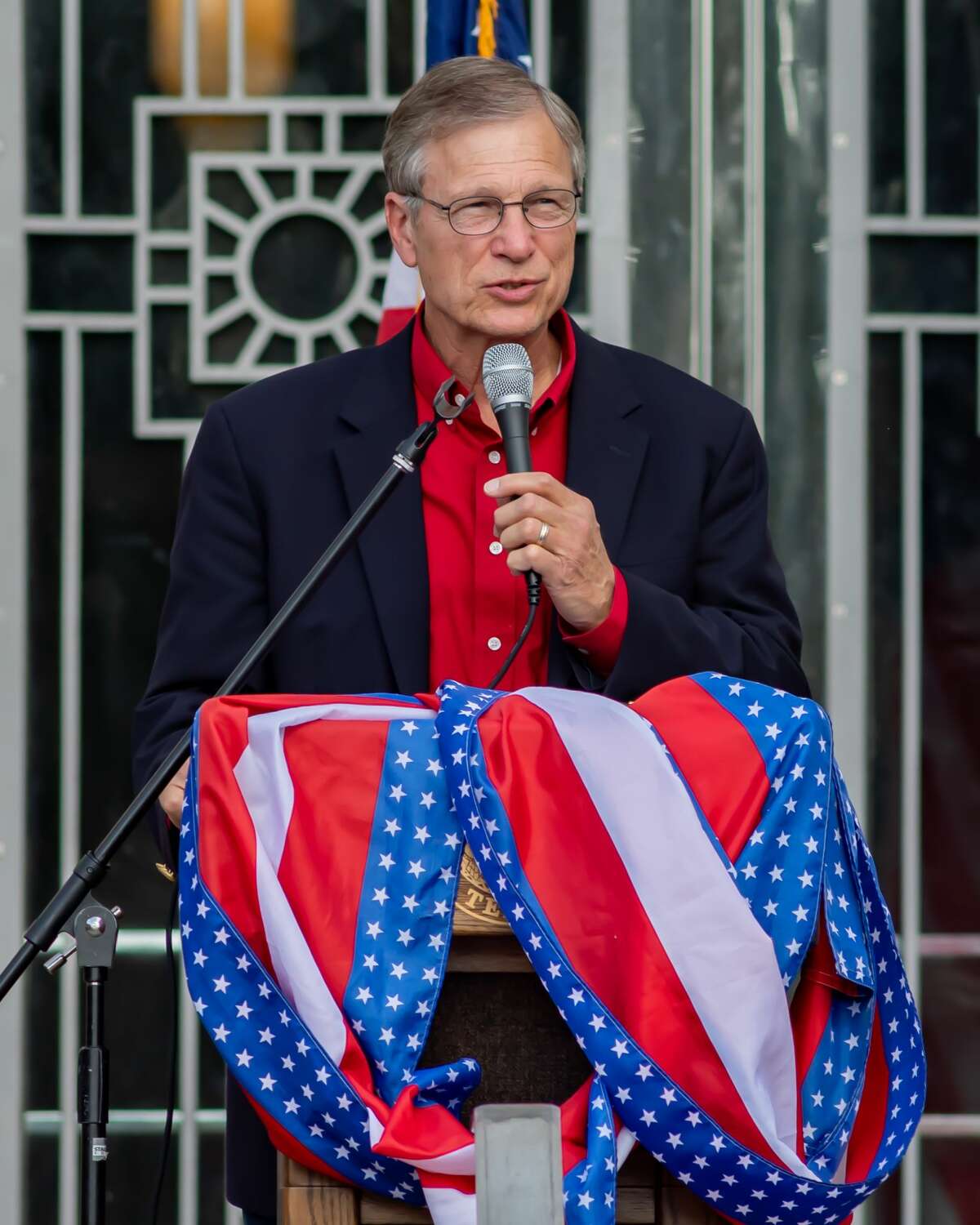Congressman Brian Babin. A number of Southeast Texas government officials spoke at the