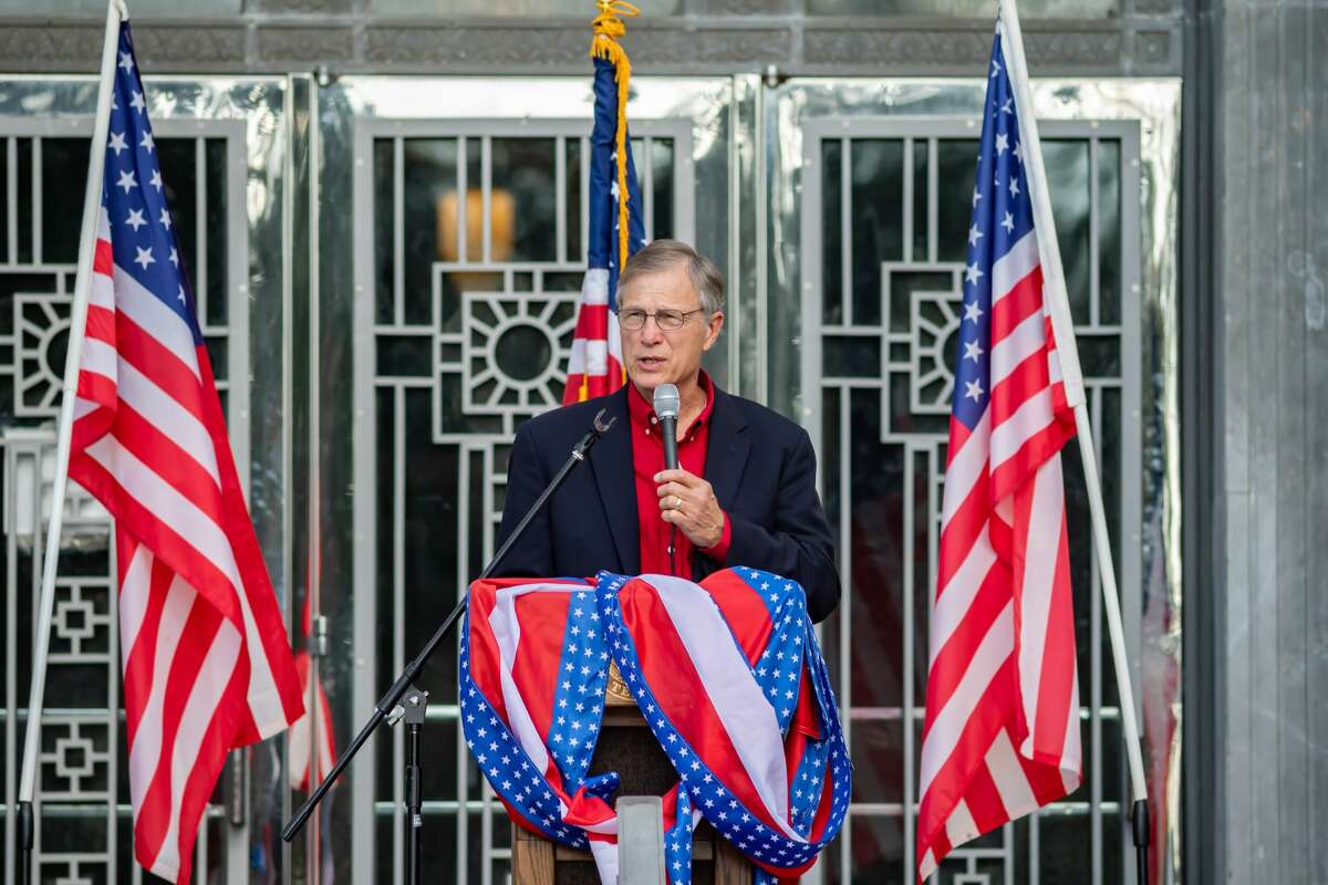 Congressman Brian Babin. A number of Southeast Texas government officials spoke at the