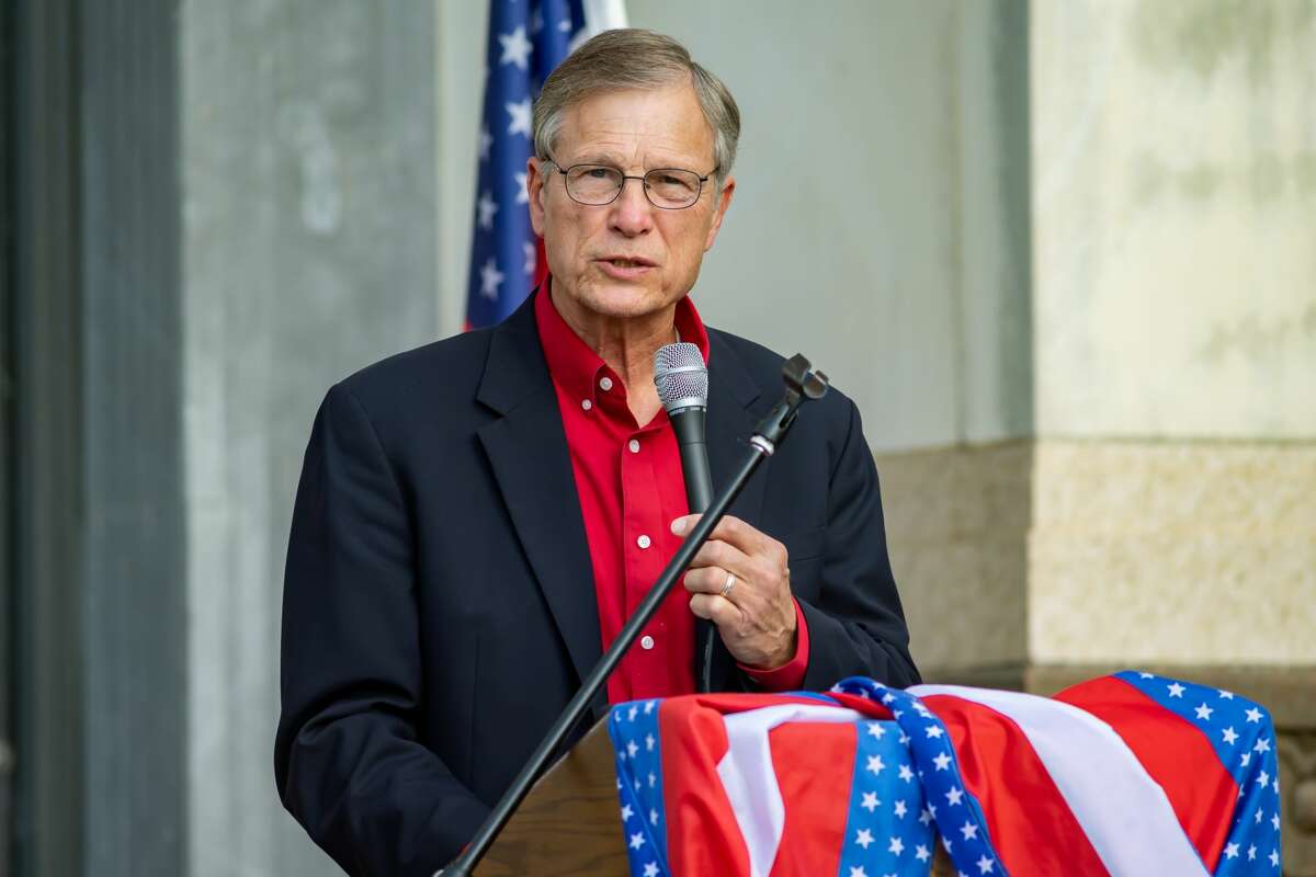 Congressman Brian Babin. A number of Southeast Texas government officials spoke at the