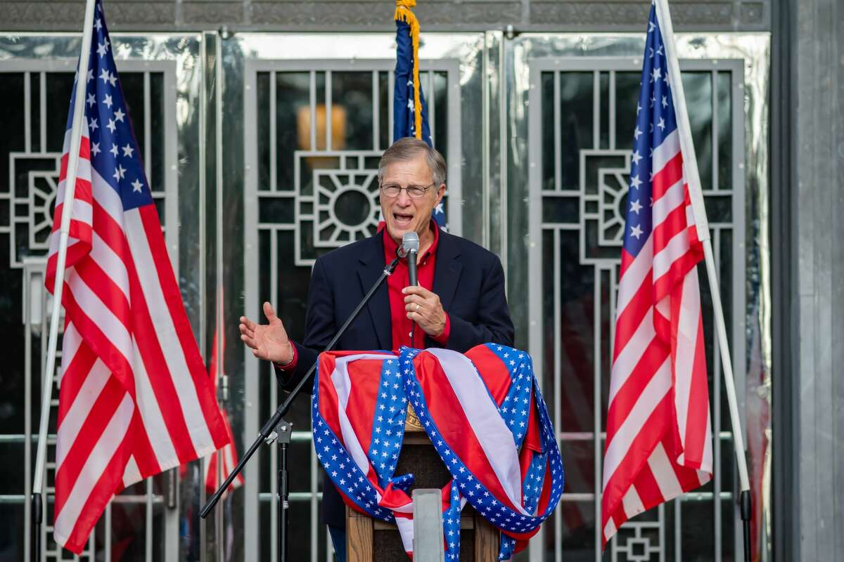 Congressman Brian Babin. A number of Southeast Texas government officials spoke at the