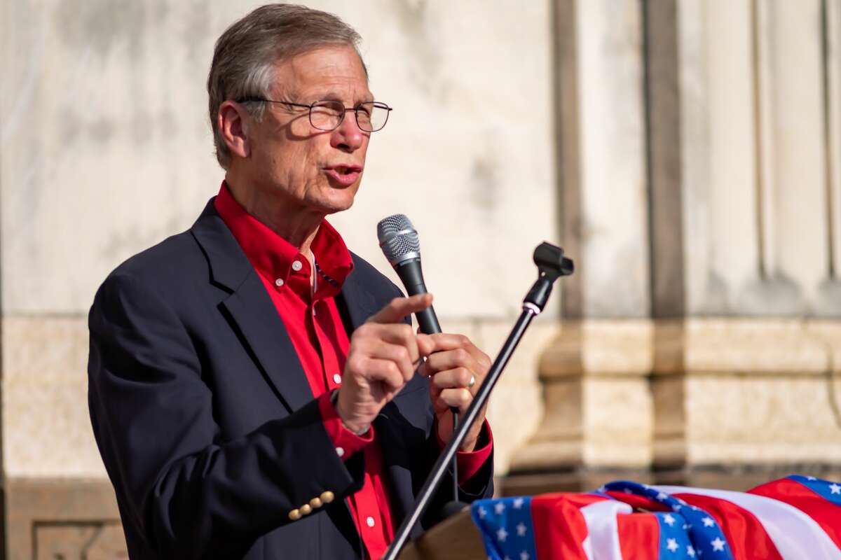 Congressman Brian Babin. A number of Southeast Texas government officials spoke at the