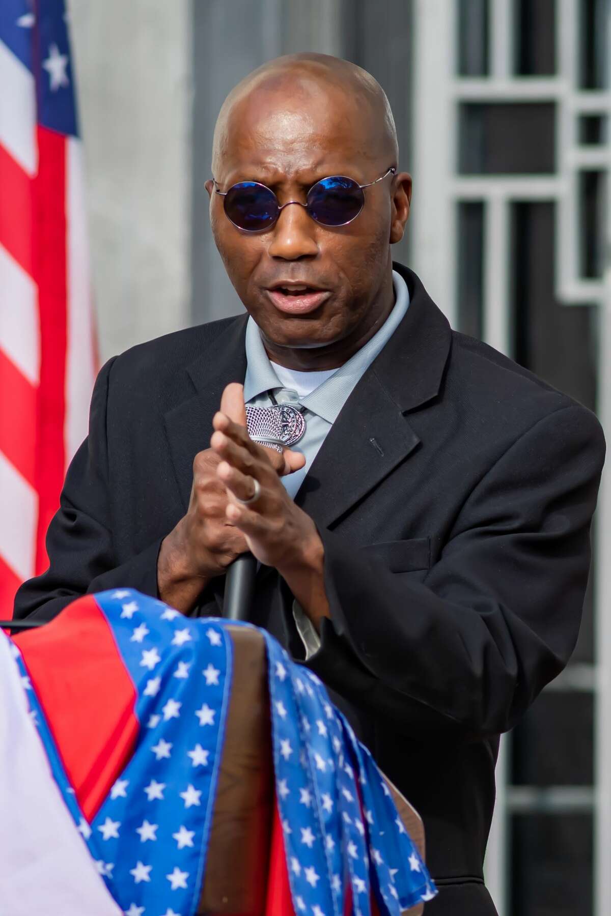 Texas State Representative James White. A number of Southeast Texas government officials spoke at the
