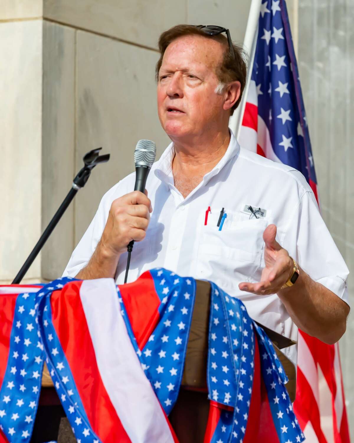 Congressman Randy Weber. A number of Southeast Texas government officials spoke at the