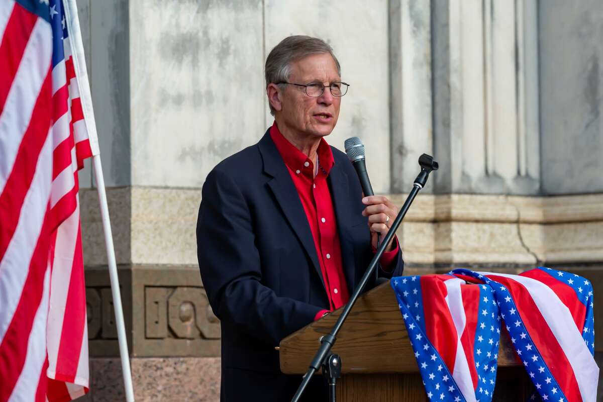 Congressman Brian Babin. A number of Southeast Texas government officials spoke at the