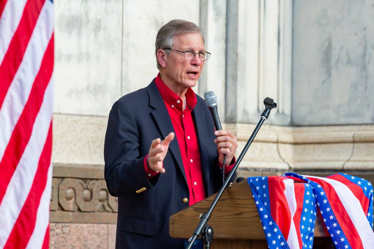 Congressman Brian Babin. A number of Southeast Texas government officials spoke at the
