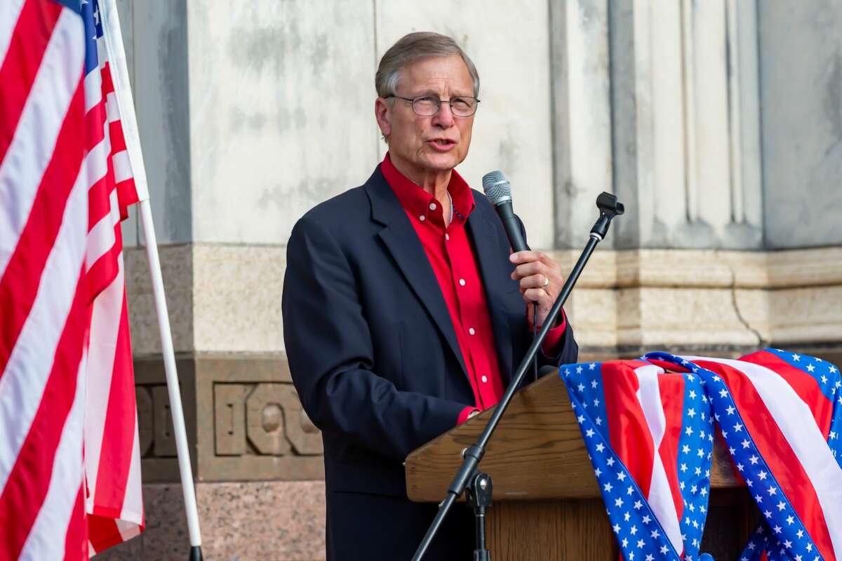 Congressman Brian Babin. A number of Southeast Texas government officials spoke at the