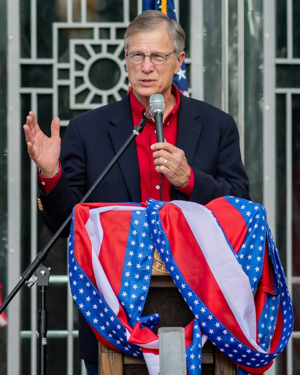 Congressman Brian Babin. A number of Southeast Texas government officials spoke at the