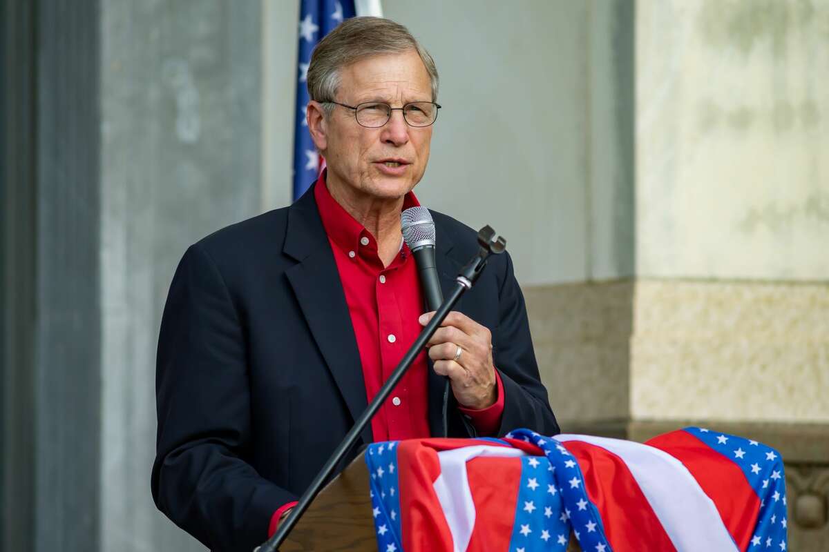 Congressman Brian Babin. A number of Southeast Texas government officials spoke at the âFair Electionâ rally hosted by the Golden Triangle Republican Women in Beaumont. Photo made on November 21, 2020. Fran Ruchalski/The Enterprise