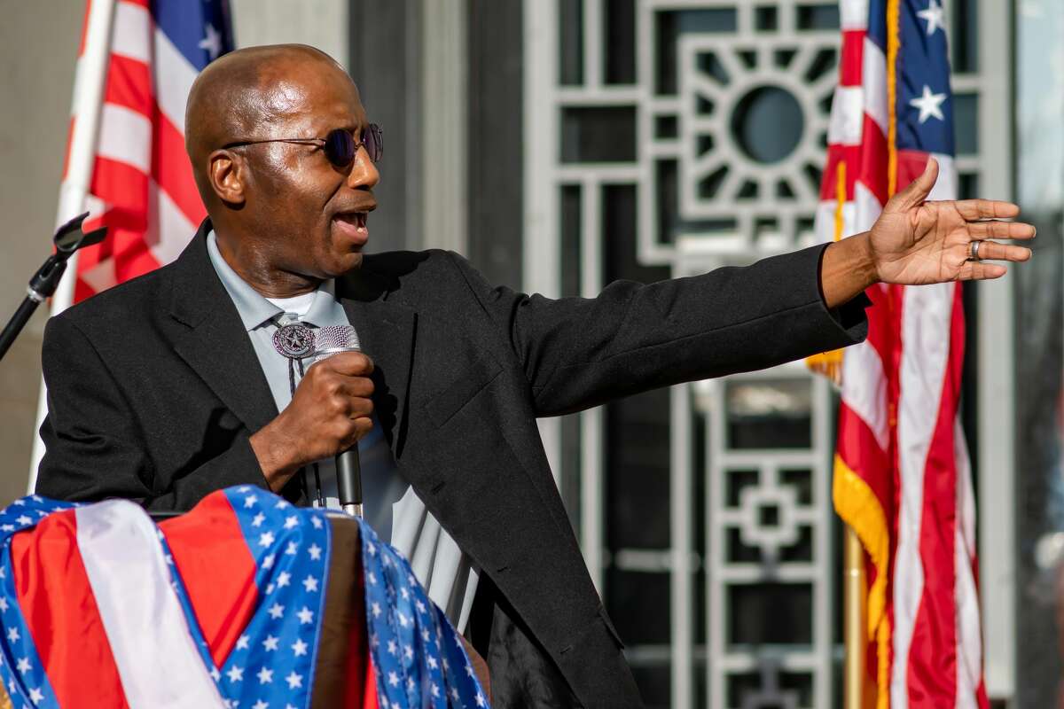 Texas State Representative James White. A number of Southeast Texas government officials spoke at the