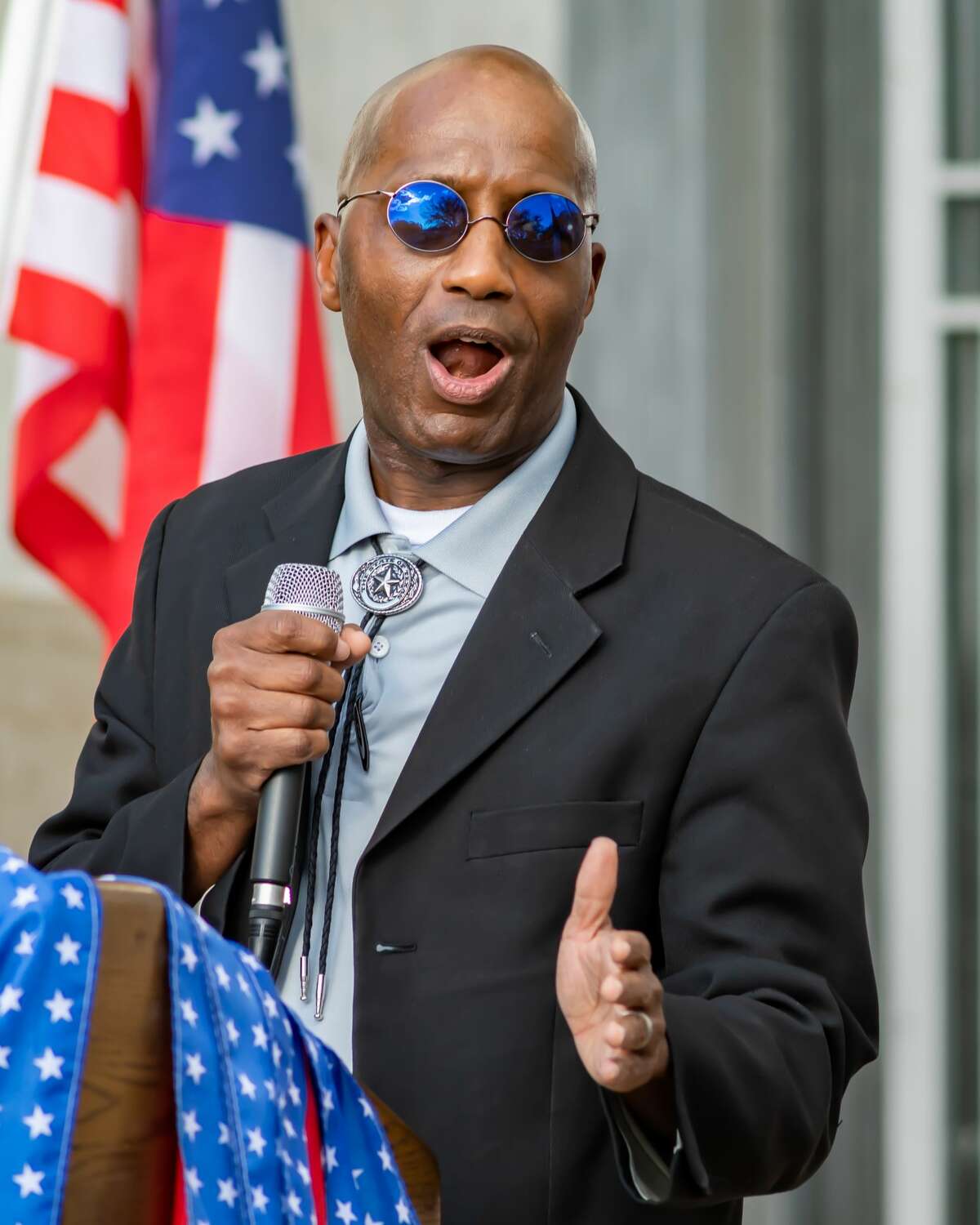 Texas State Representative James White. A number of Southeast Texas government officials spoke at the
