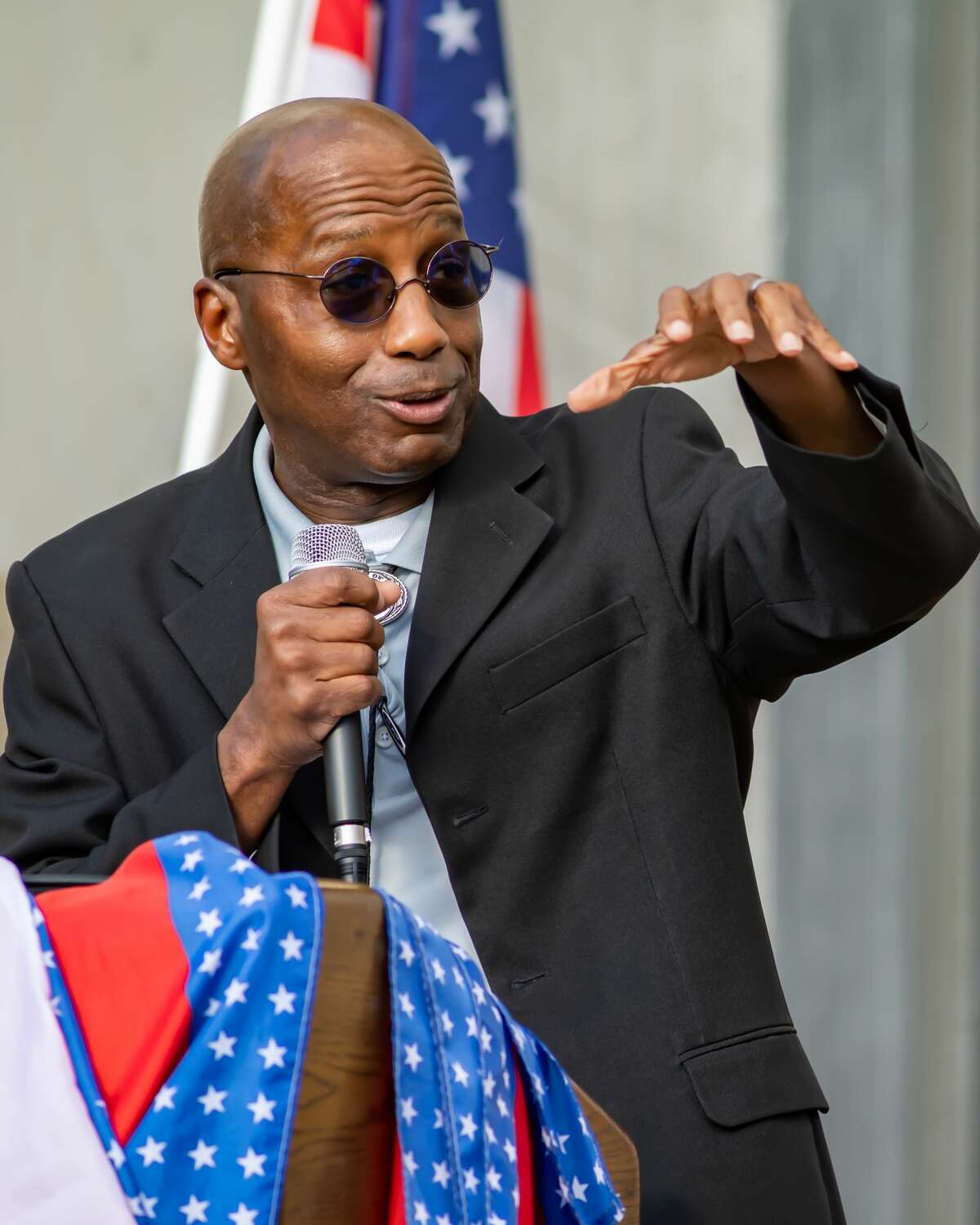 Texas State Representative James White. A number of Southeast Texas government officials spoke at the