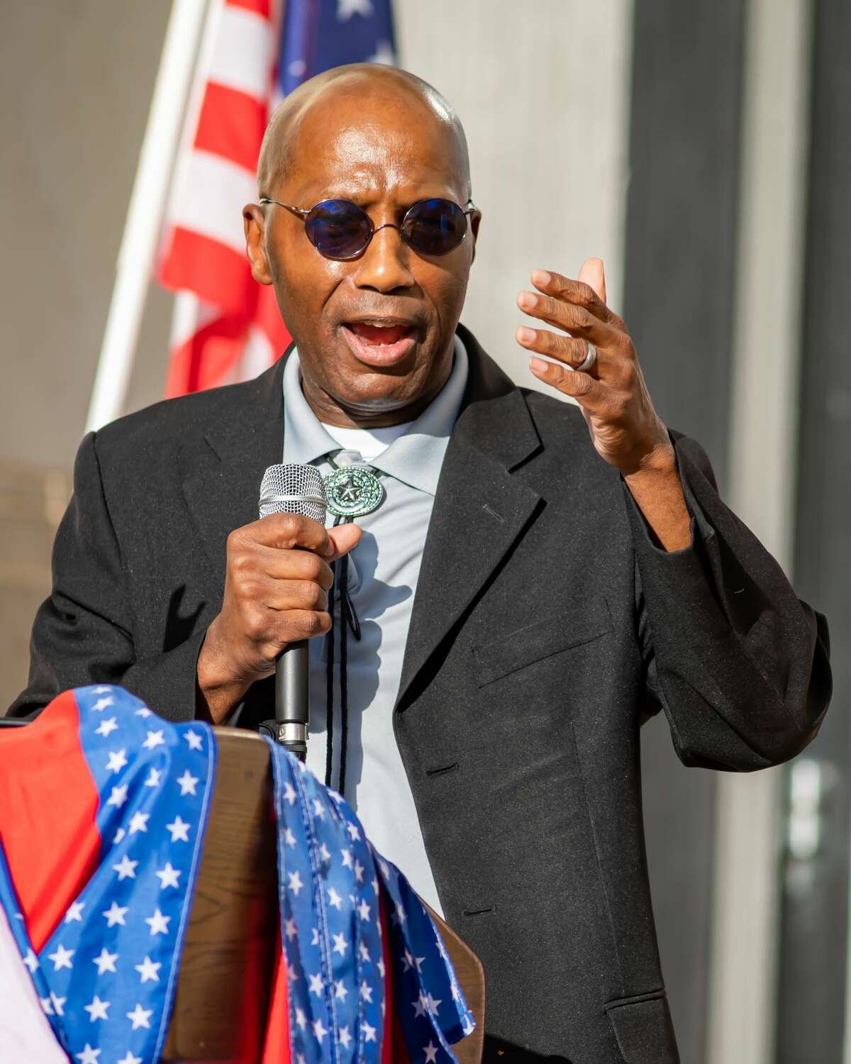Texas State Representative James White. A number of Southeast Texas government officials spoke at the