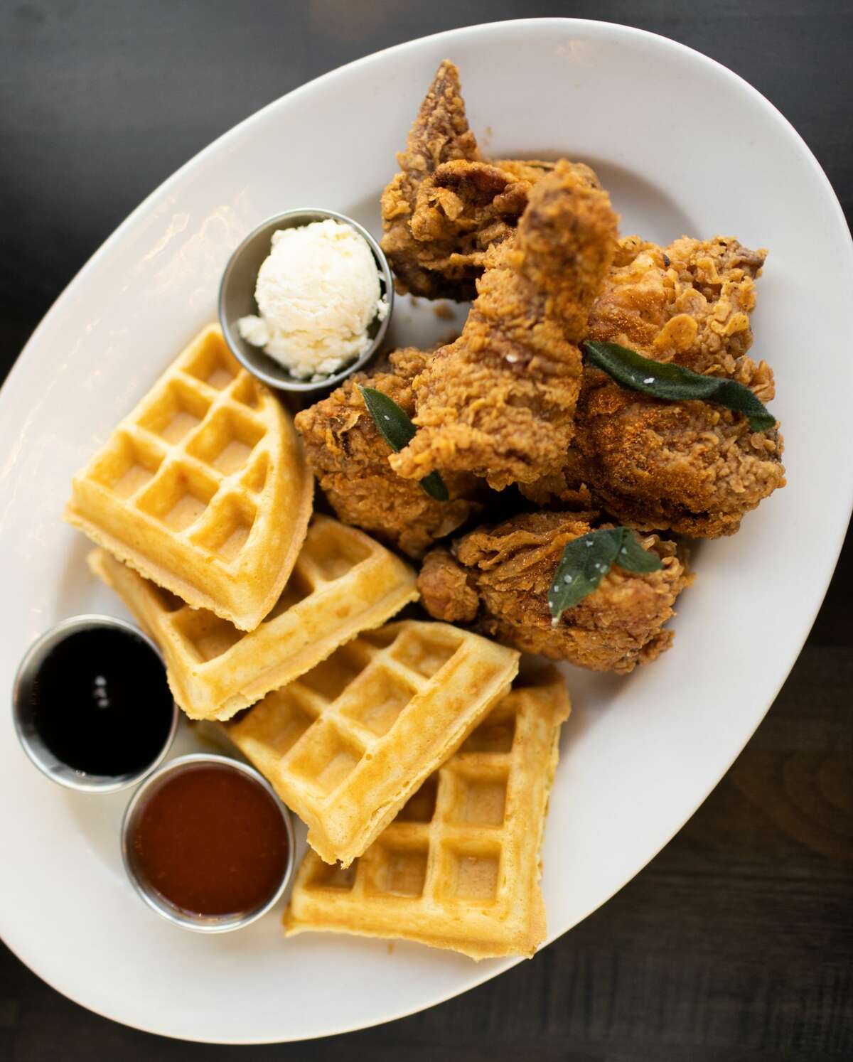 Chicken and waffles at The Nest in Schenectady, a sibling of The Cuckoo's Nest in Albany. (Elario Photography for The Nest.)