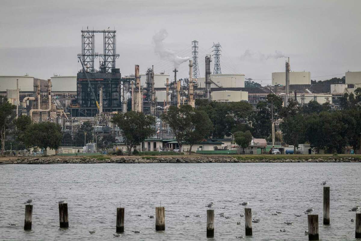 A Phillips 66 refinery in Rodeo, Calif. on Wednesday, Nov. 11, 2020. Phillips 66 is preparing the San Francisco area refinery into one of the world’s largest renewable fuel plants with operations starting as early as 2024, producing more than 680 million gallons annually of renewable diesel and gasoline.