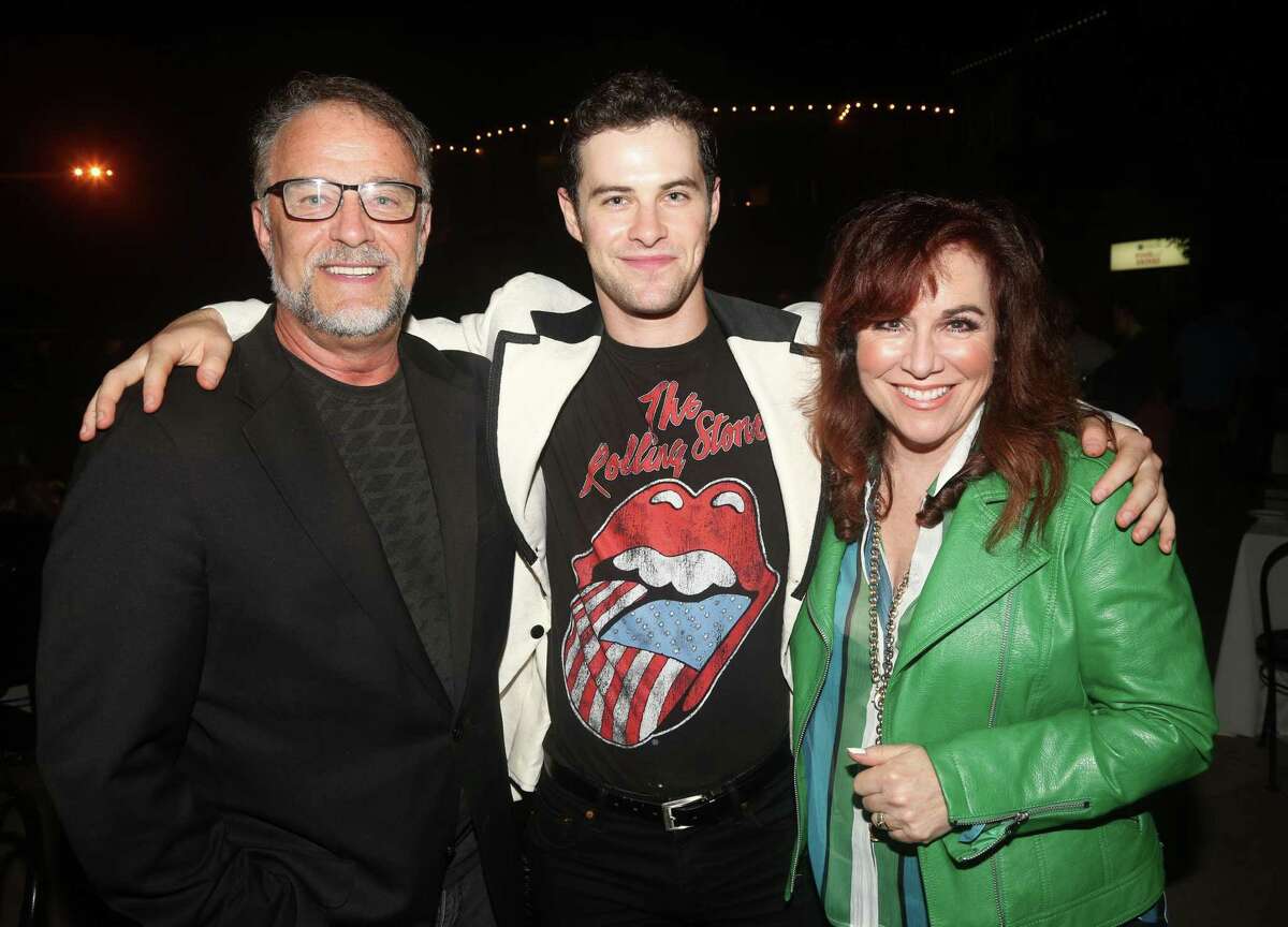 Ridgefield residents Beau Gravitte, Sam Gravitte and Debbie Gravitte pose at the opening night of the new musical