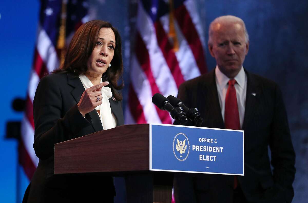 President-elect Joe Biden and Vice President-elect Kamala Harris during a press conference in Wilmington, Del., last week.