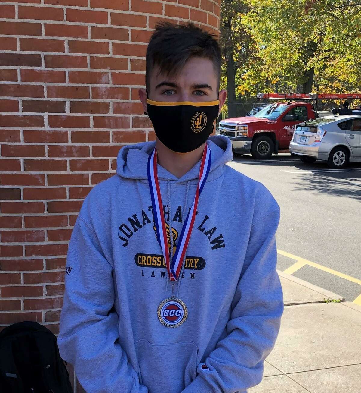 Liam Fedigan took second to lead Law at the Southern Connecticut Conference Division B Champions