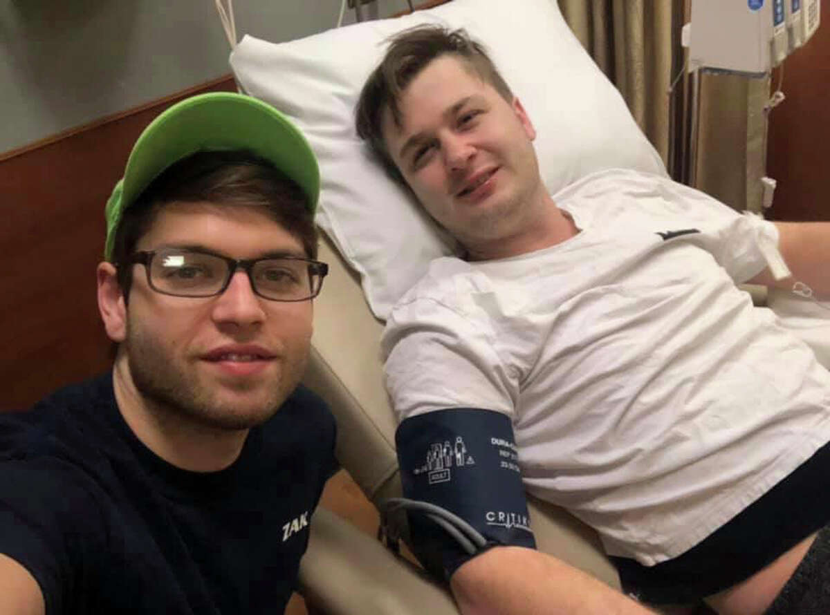 Zachary Schultz: “I am thankful for modern medicine, especially the infusion called OCREVUS. Hopefully this medicine will allow my partner to live a life free of bad MS side effects and relapses.” (Partner is Kenneth Larson.)