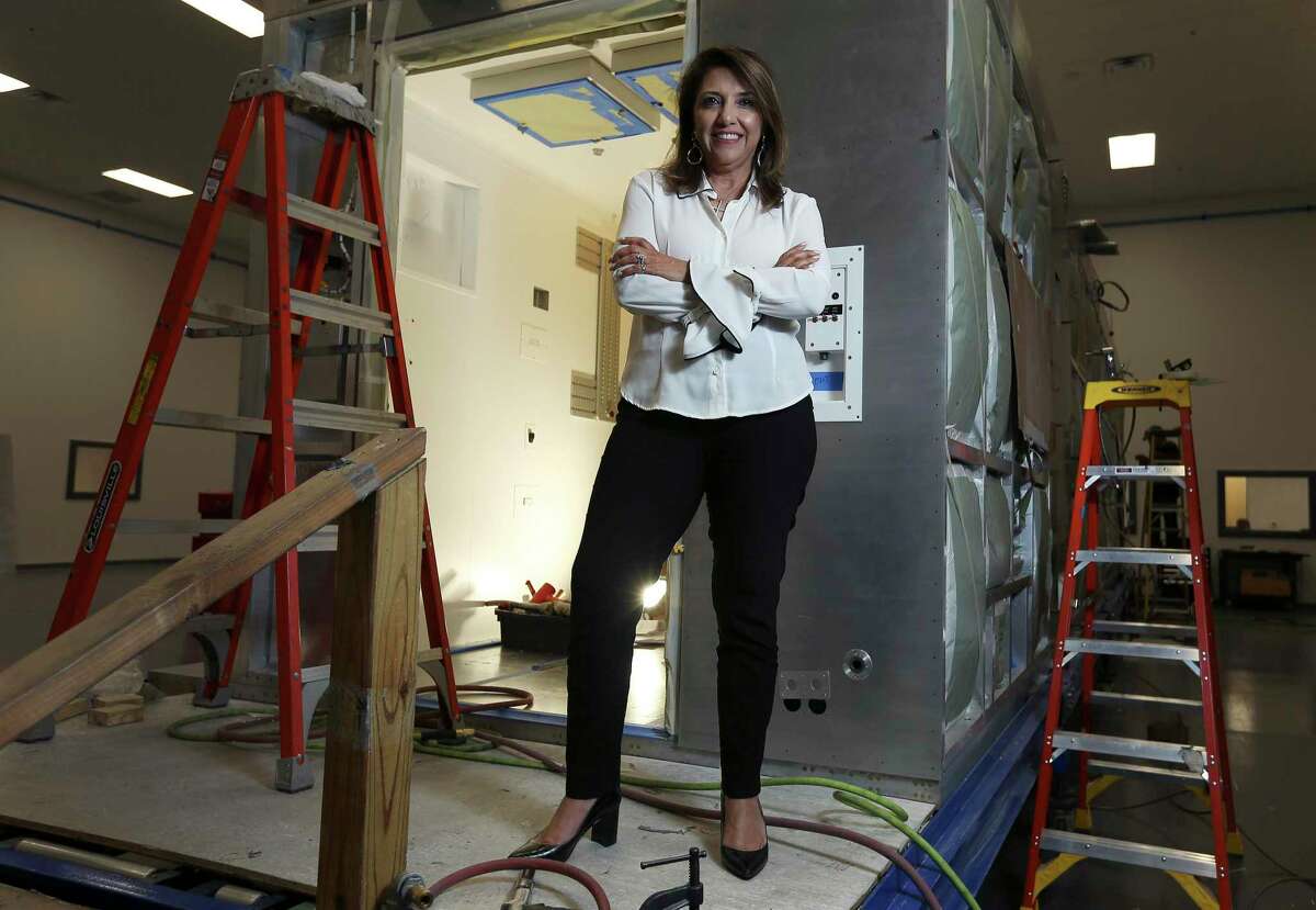 Bianca Rhodes is the president and CEO of Knight Aerospace at Port San Antonio. The company retrofits large aircraft with various modular systems including medical suites.