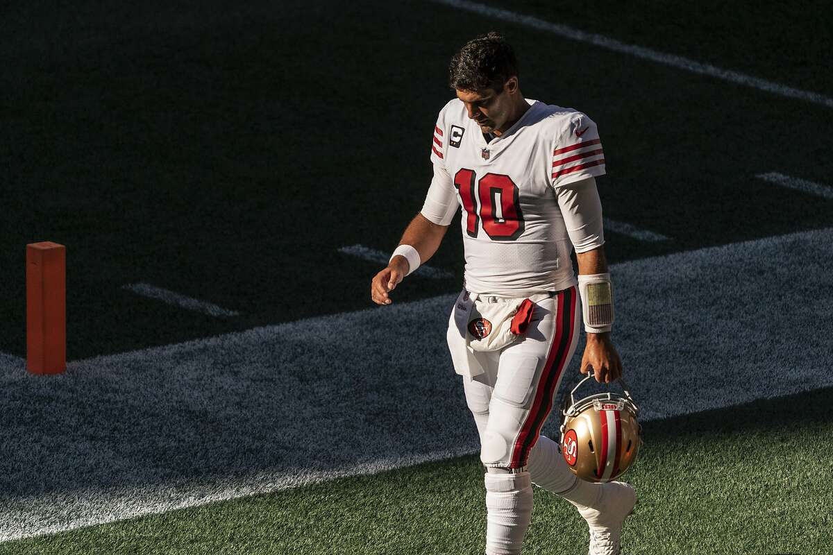 49ers QB Jimmy Garoppolo sidelined by ankle injury for second straight game  - The Boston Globe