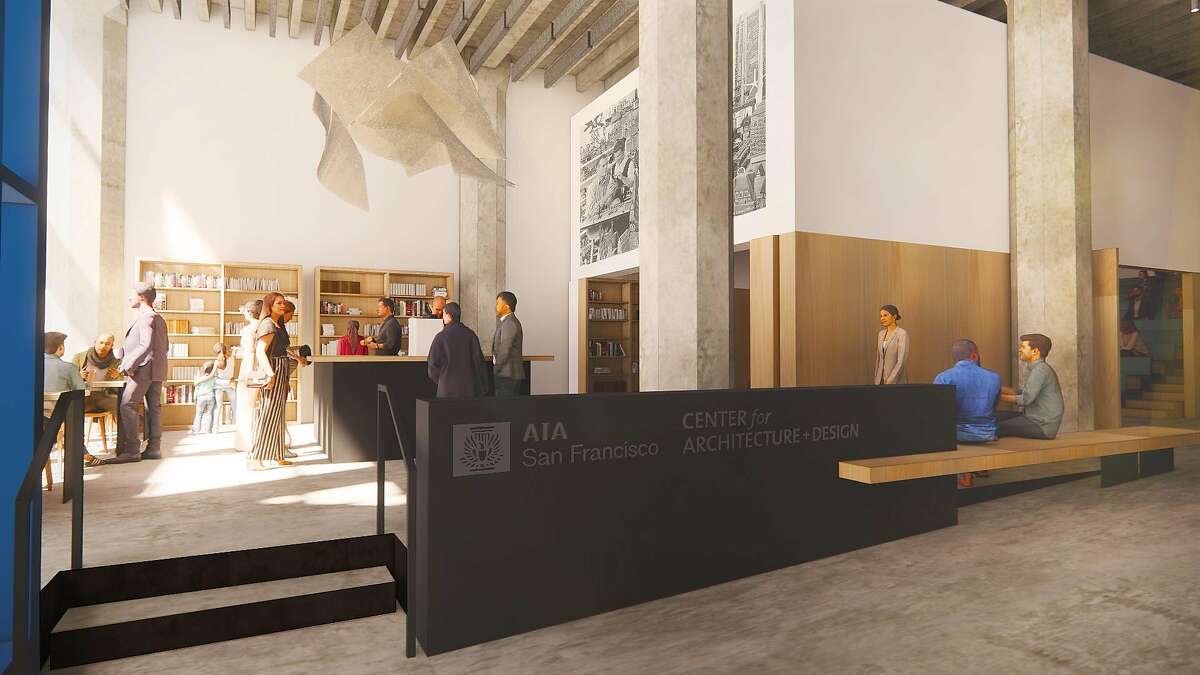 A rendering shows the new office of the S.F. chapter of the American Institute of Architects.