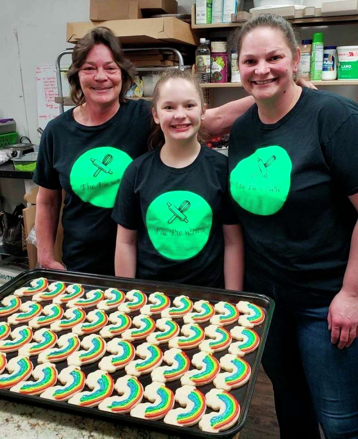 (From left) Doni Cassidy, Maddy Stricker and Niki Stricker work hard every day all year to bring a variety of cakes, cookies and pastries to the Big Rapids area. (Pioneer photo/Taylor Fussman)