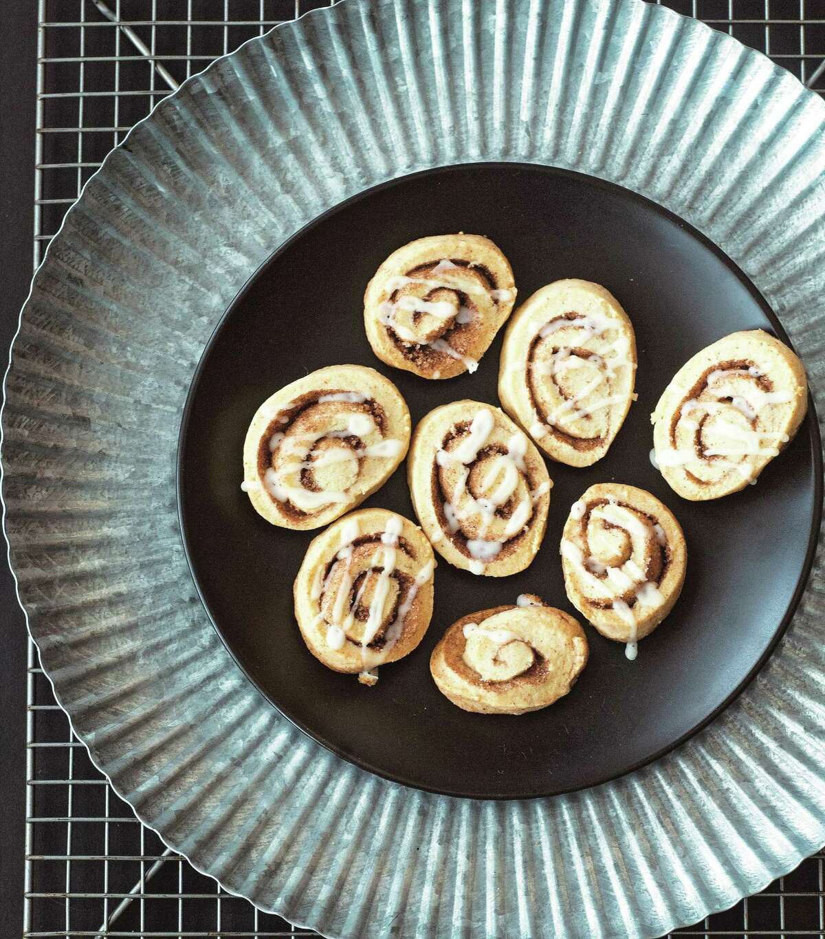 Glazed Cinnamon Roll Cookies (recipe in column): The raised dough flavor of these cookies will remind you of fluffy, homemade cinnamon rolls.