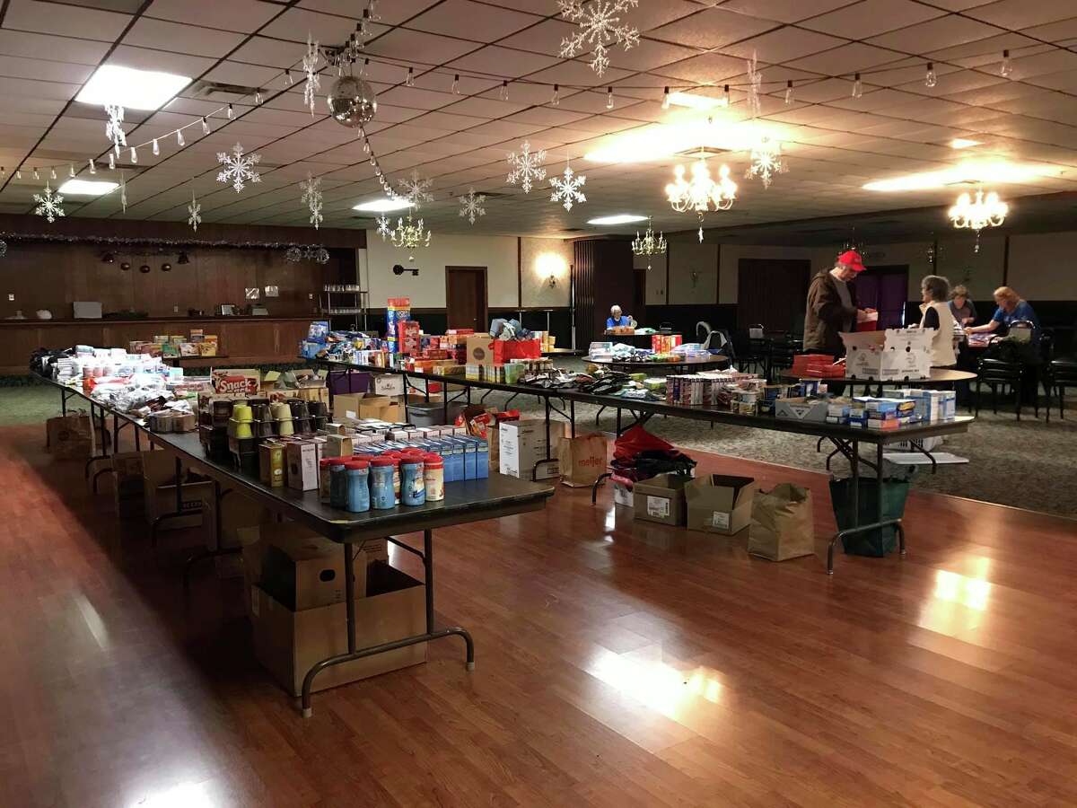Last year's Christmas packages included many donated items to be packaged and sent to troops overseas. The packages were assembled at the Franklin Inn, but this year's festivities will look different due to the coronavirus pandemic. (Courtesy Photo)