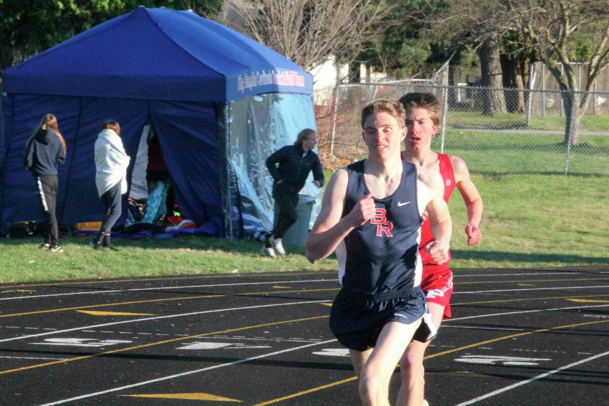 Big Rapids native Dan Hardesty, pictured during a high school race, is among the local runners in Ferris' track and field program. (Pioneer file photo)