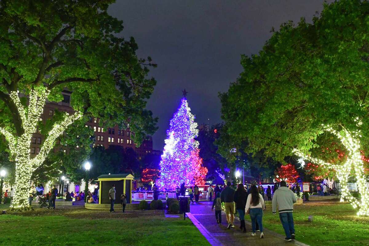 San Antonio’s official Christmas tree lighting moved online — and back in time — to avoid crowds downtown