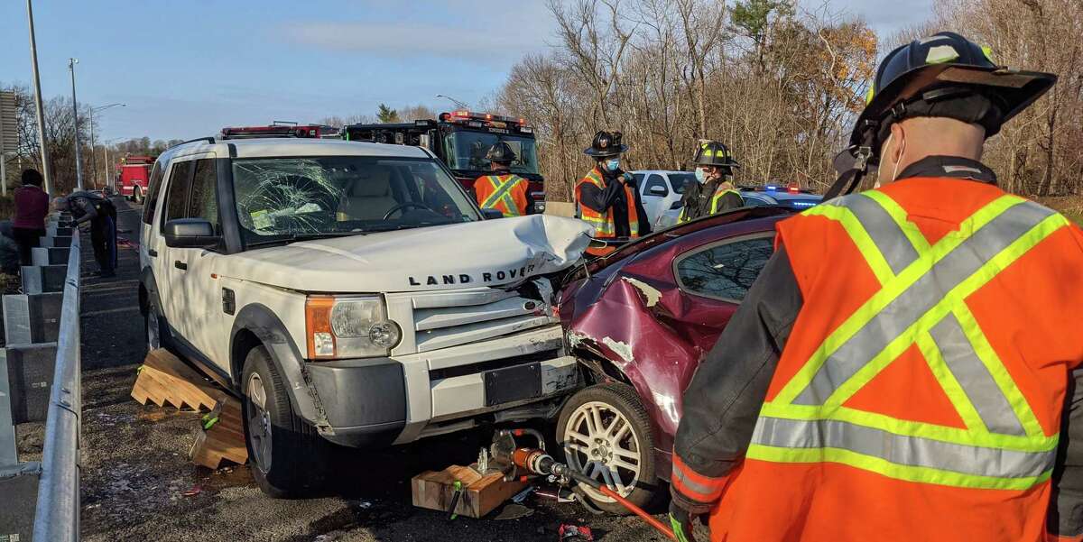 A person trapped under a vehicle led to the closure of northbound I-95 in Westport on Saturday, Nov. 28, 2020, officials said. Westport Assistant Fire Chief Matthew Cohen said a person trapped was under a vehicle following a 9 a.m. two-vehicle accident.