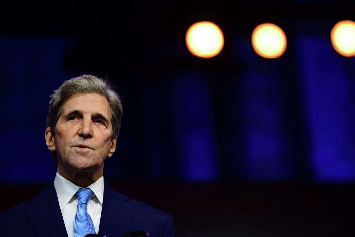 Special Presidential Envoy for Climate John Kerry speaks after being introduced by President-elect Joe Biden as he introduces key foreign policy and national security nominees and appointments at the Queen Theatre on November 24, 2020 in Wilmington, Delaware. As President-elect Biden waits to receive official national security briefings, he is announcing the names of top members of his national security team to the public. Calls continue for President Trump to concede the election as the transition proceeds.