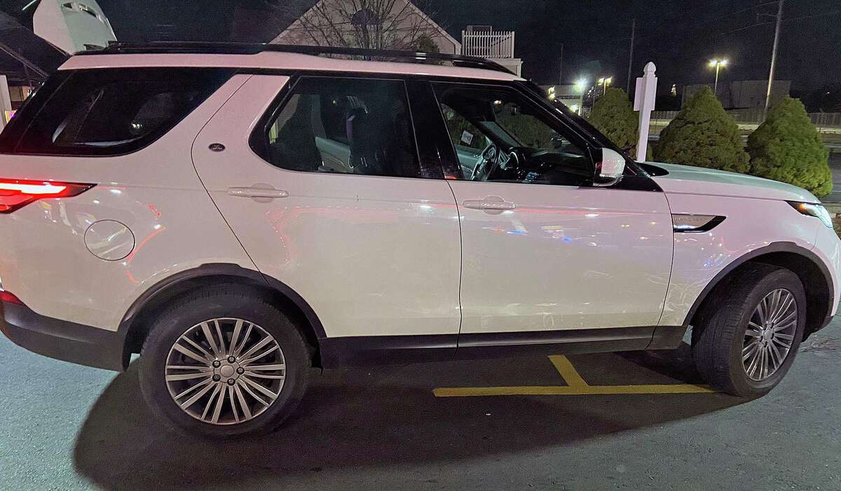 Police say this Land Rover was taken from Massachusetts and recovered in Hartford, Conn., after an extensive foot chase with those in the vehicle -- two juveniles.