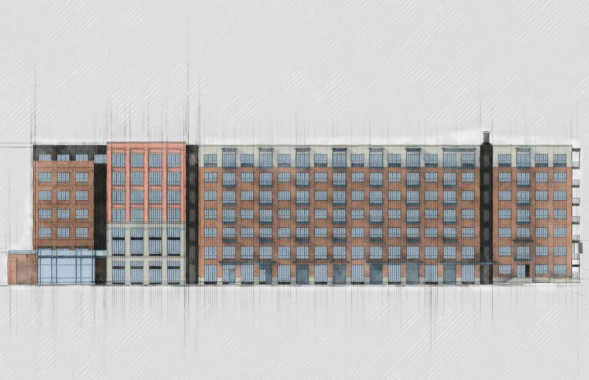 Renderings show a 265-unit apartment complex Silver Ventures is planning at 1126 E. Elmira St.
