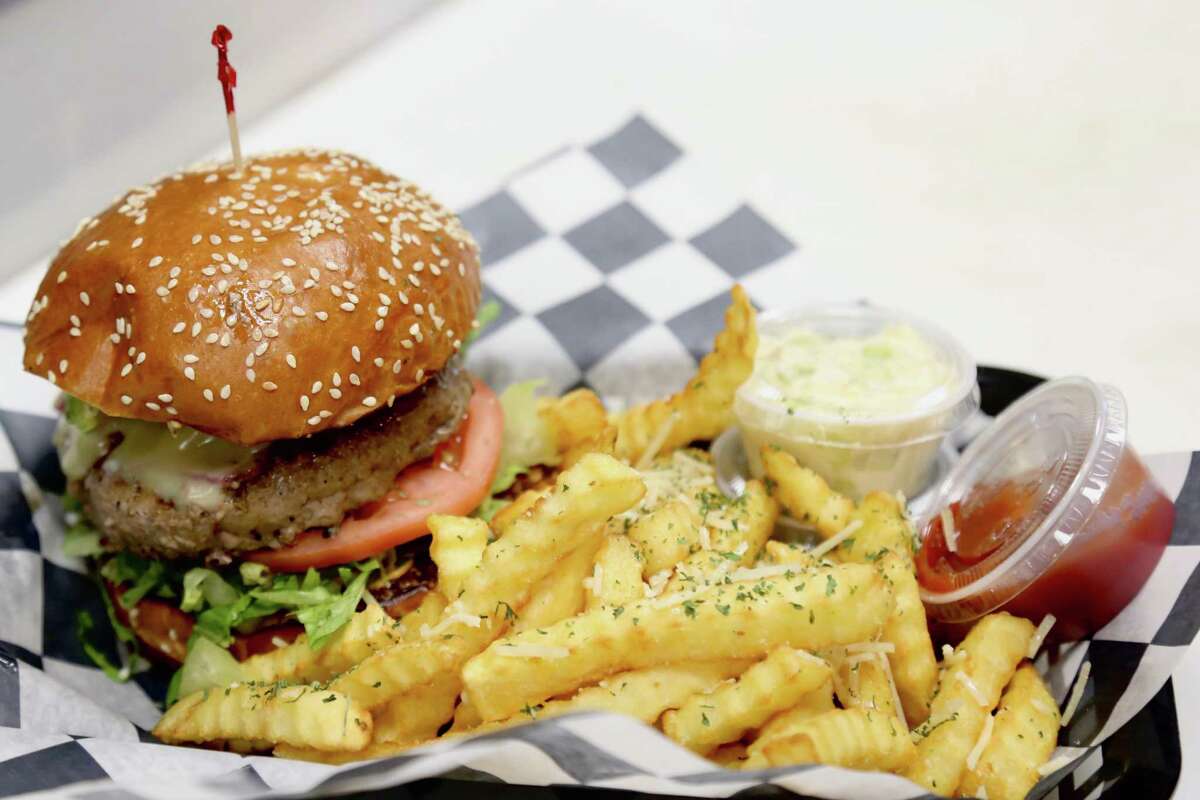 A burger and truffle fries at Burger Boss, opened in September on Main Avenue in Norwalk by owner Domenick Pisano Jr.