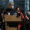 Beaumont Mayor Becky Ames offers comments during a multi-county press conference held by city and county leaders and health officials at Jefferson County Courthouse. Photo taken Wednesday, November 18, 2020 Kim Brent/The Enterprise