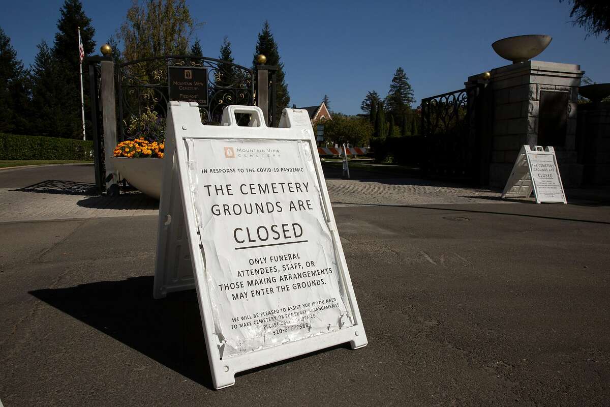 Mountain View Cemetery, Thursday, Oct. 22, 2020, in Oakland, Calif. The Federal Emergency Management Agency announced this week that they will provide families with financial assistance for COVID-19-related funeral costs.