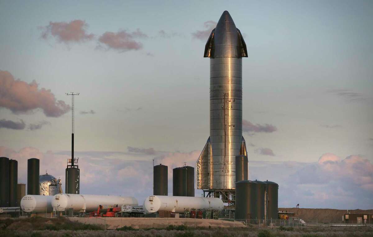 Space X’s Starship SN8 at the SpaceX launch facility at Boca Chica, Texas, on Tuesday, Dec. 1, 2020, will be waiting for awhile longer for it’s launch.