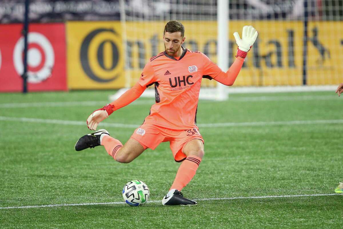 New England Revolution goalkeeper Matt Turner during a Nov. 20 game against the Montreal Impact. Turner has gone from Fairfield University to being one of the best at his position in Major League Soccer.