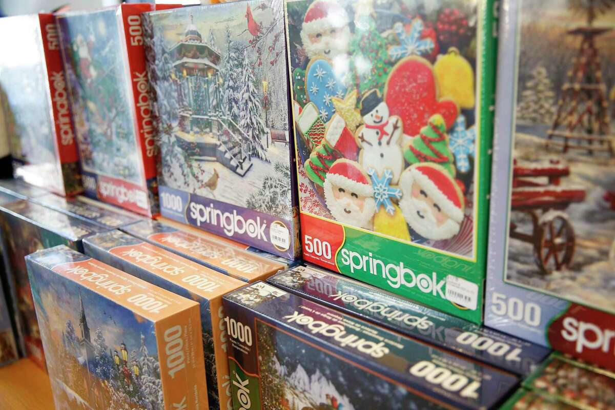 Puzzles are a top-selling toy for the holiday season at Fundamentally Toys in Rice Village in Houston on Tuesday, Nov. 24, 2020.