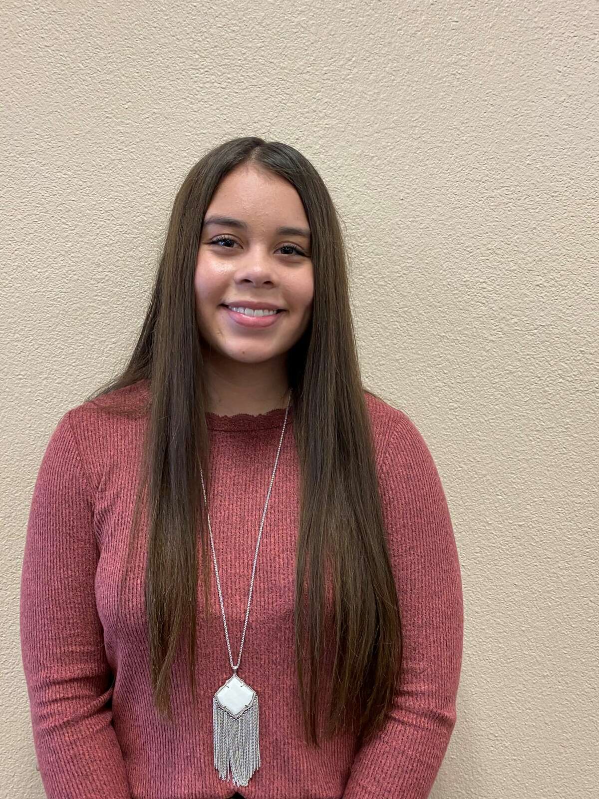Makayla Cruz, a Plainview Christian Academy senior, was introduced as the December Student of the Month for the Plainview Rotary Club.