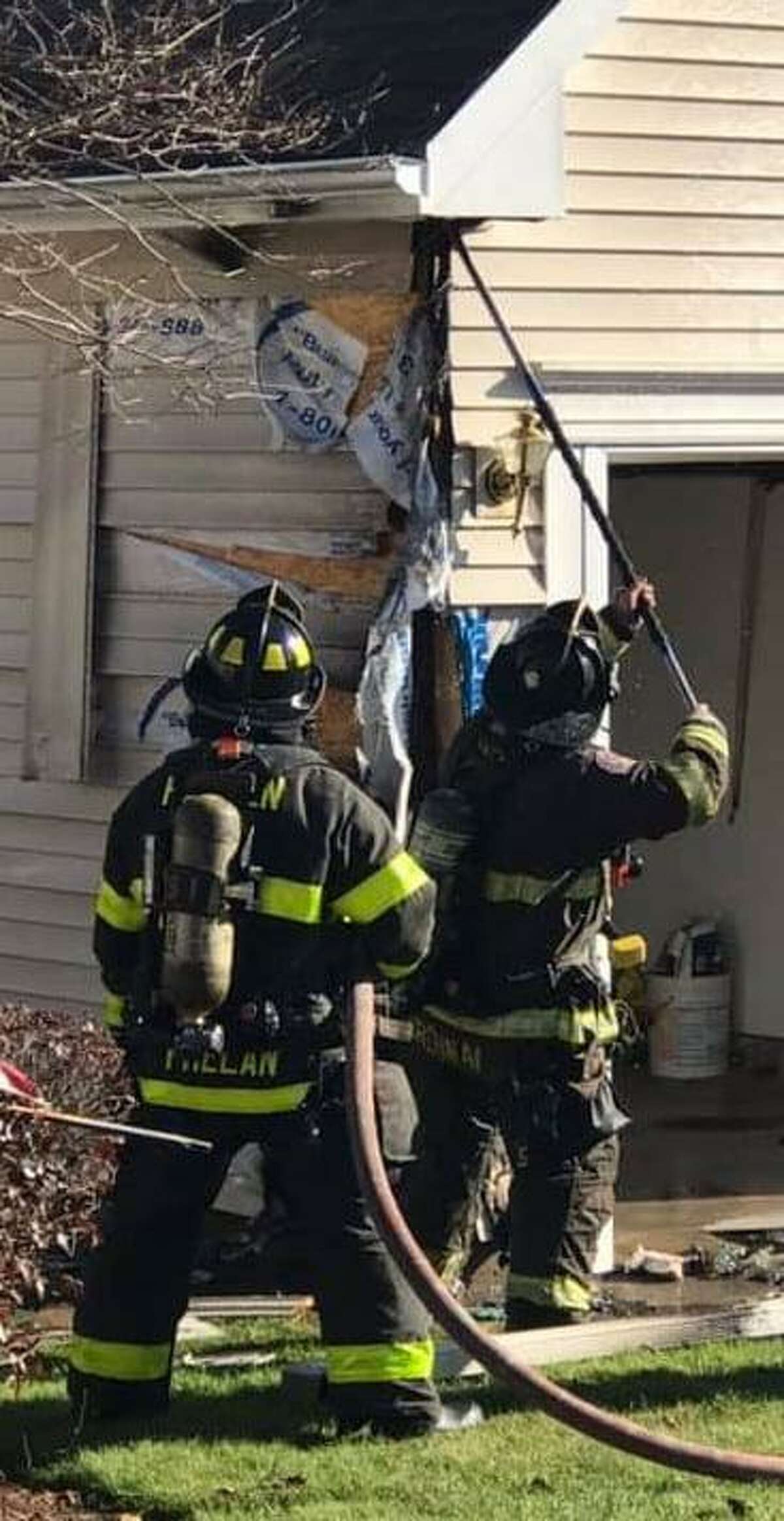Hamden FD Cigarette sparked fire that spread to garage