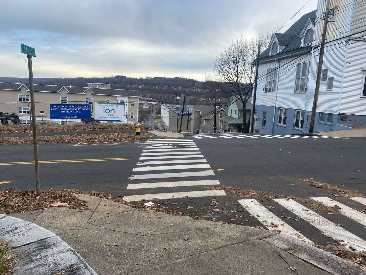The intersection of Hill Street and Coram Avenue could one day be home to raised crosswalks as a way to calm traffic and provide a safer pedestrian walkway.