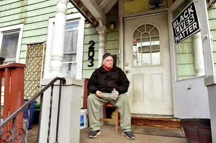 Mark Coville of the Amistad Catholic Workers House on Rosette Street in New Haven on Dec. 2, 2020.