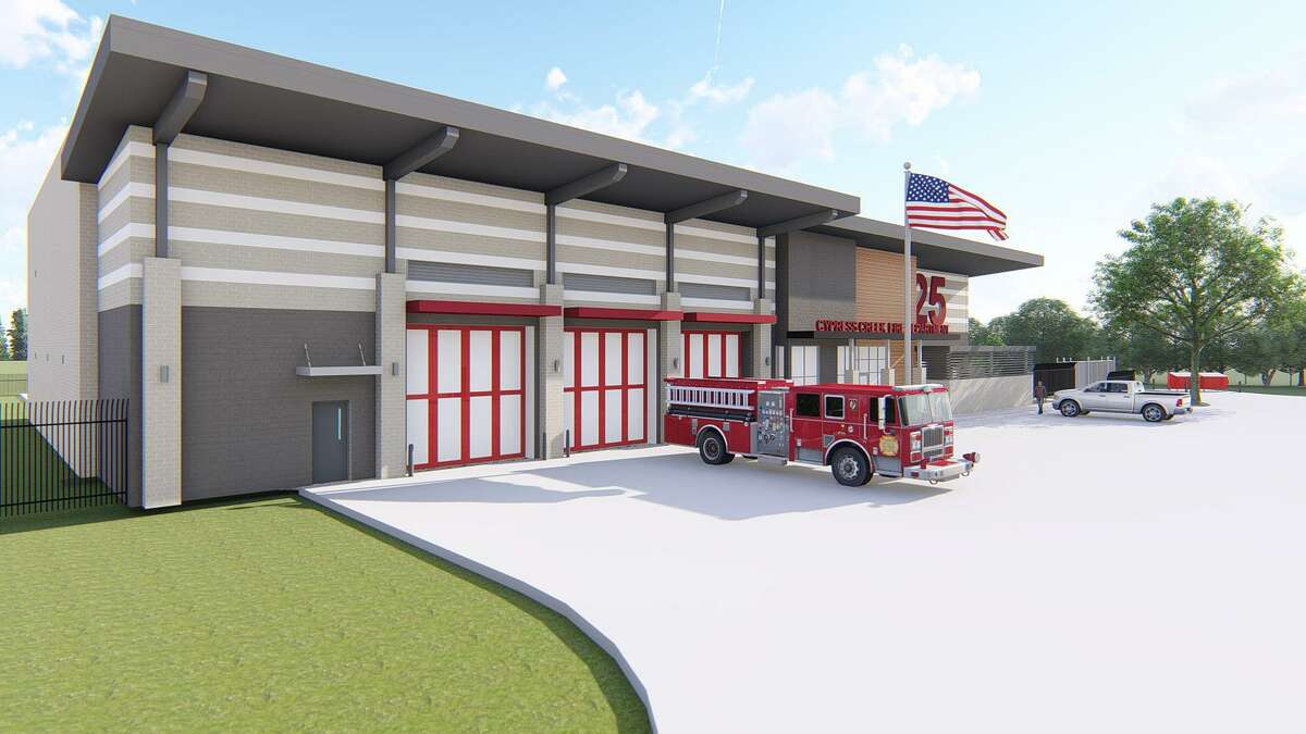 The artist’s rendering of the new Station 25 which will be located at 8635 Fallbrook Drive, Houston, Texas 77064 will help protect the underserved area in the southern portion of the district.